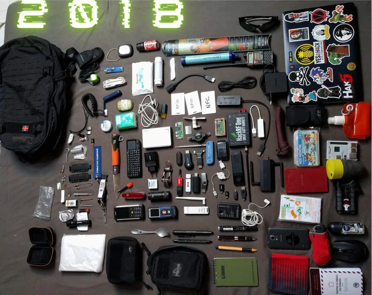 Sac à dos d'un hacker